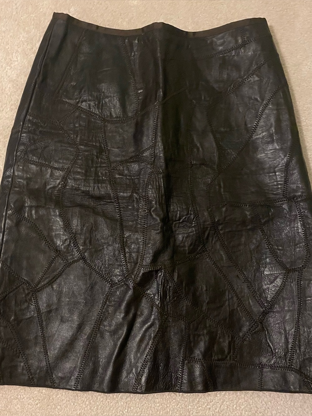POLECI vintage leather skirt-size 2 EUC